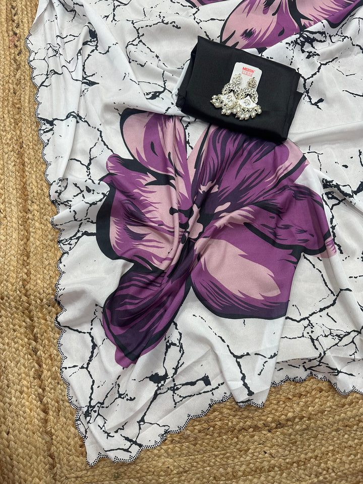 Heritage Remix Crepe Satin Silk Saree
