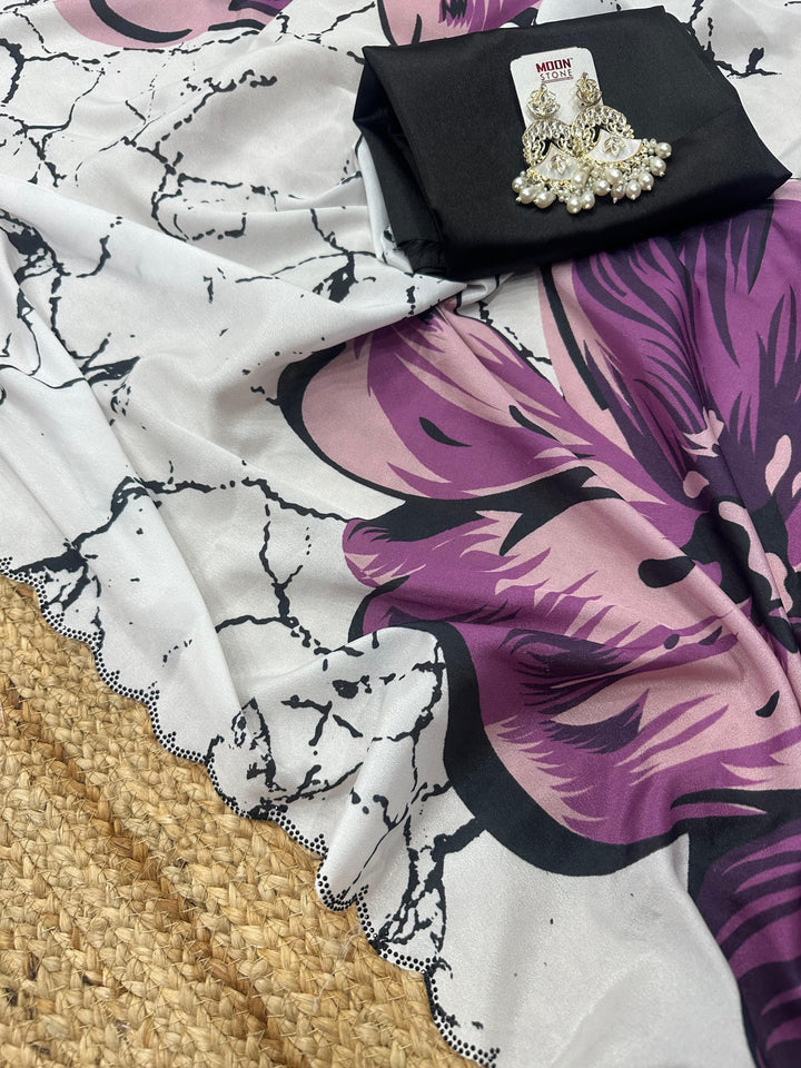 Heritage Remix Crepe Satin Silk Saree