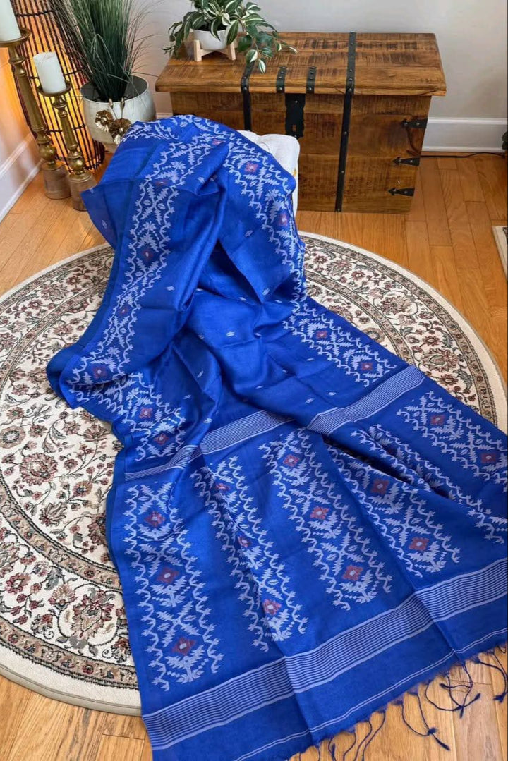 Swapnadoot Gachi Tussar Jamdani Saree