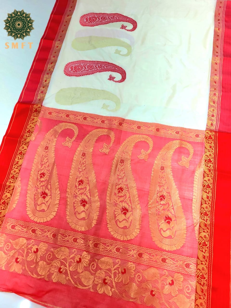 Sutraag Tussar Jamdani Saree