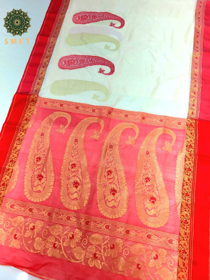 Sutraag Tussar Jamdani Saree