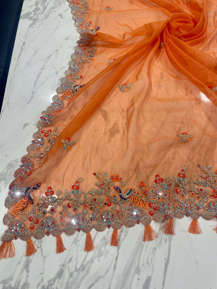 Spring Jasmine Organza Saree