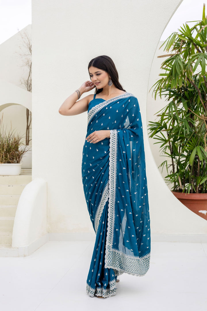Gul-e-Raah Chinnon Silk Saree