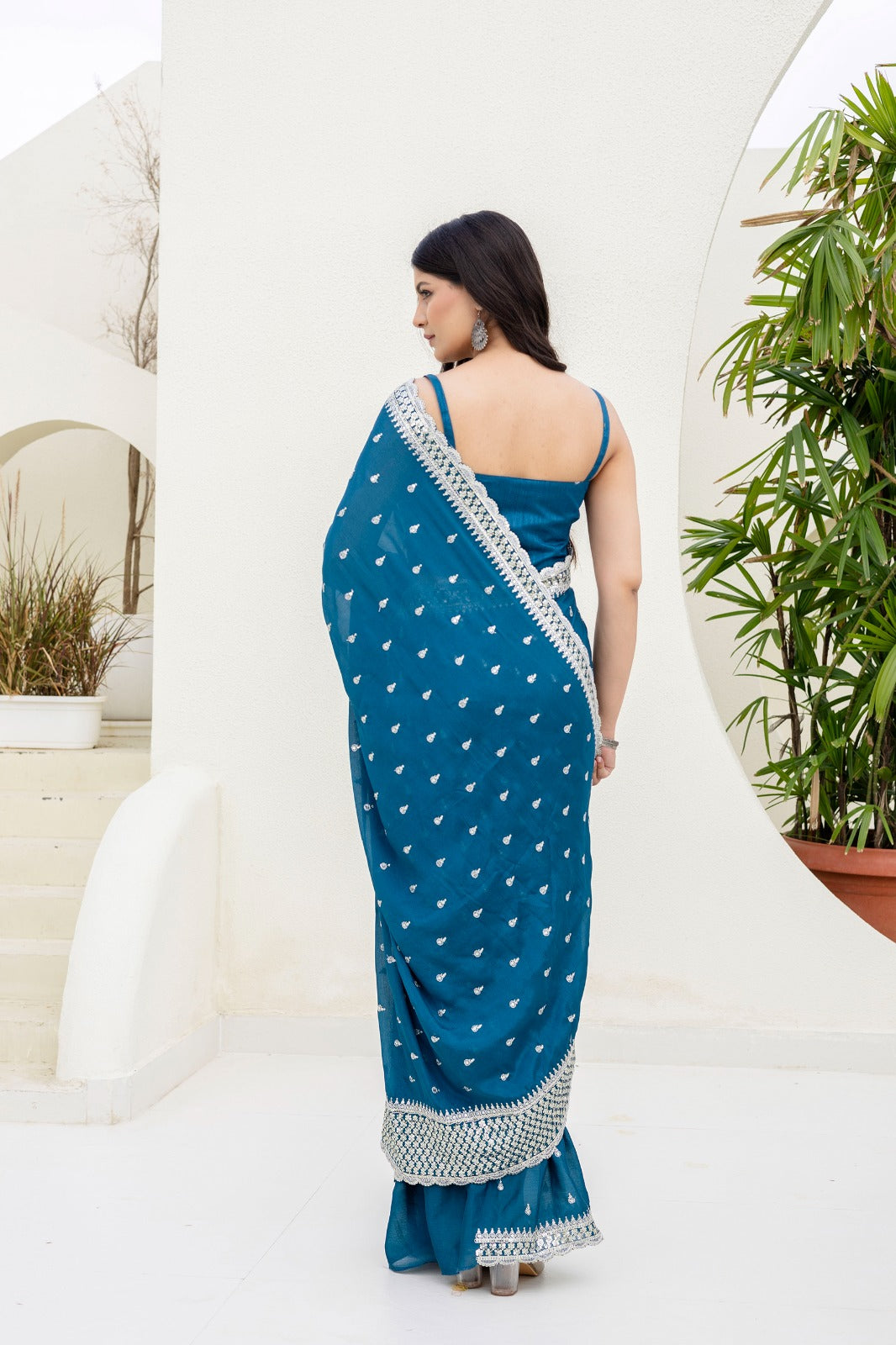 Gul-e-Raah Chinnon Silk Saree