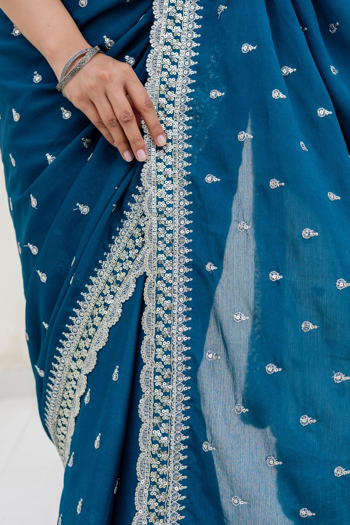 Gul-e-Raah Chinnon Silk Saree