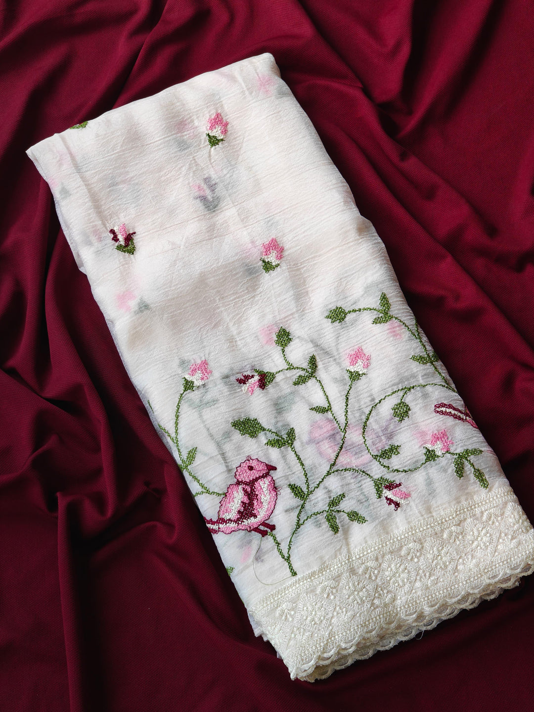 Evening Flower Crush Silk Saree