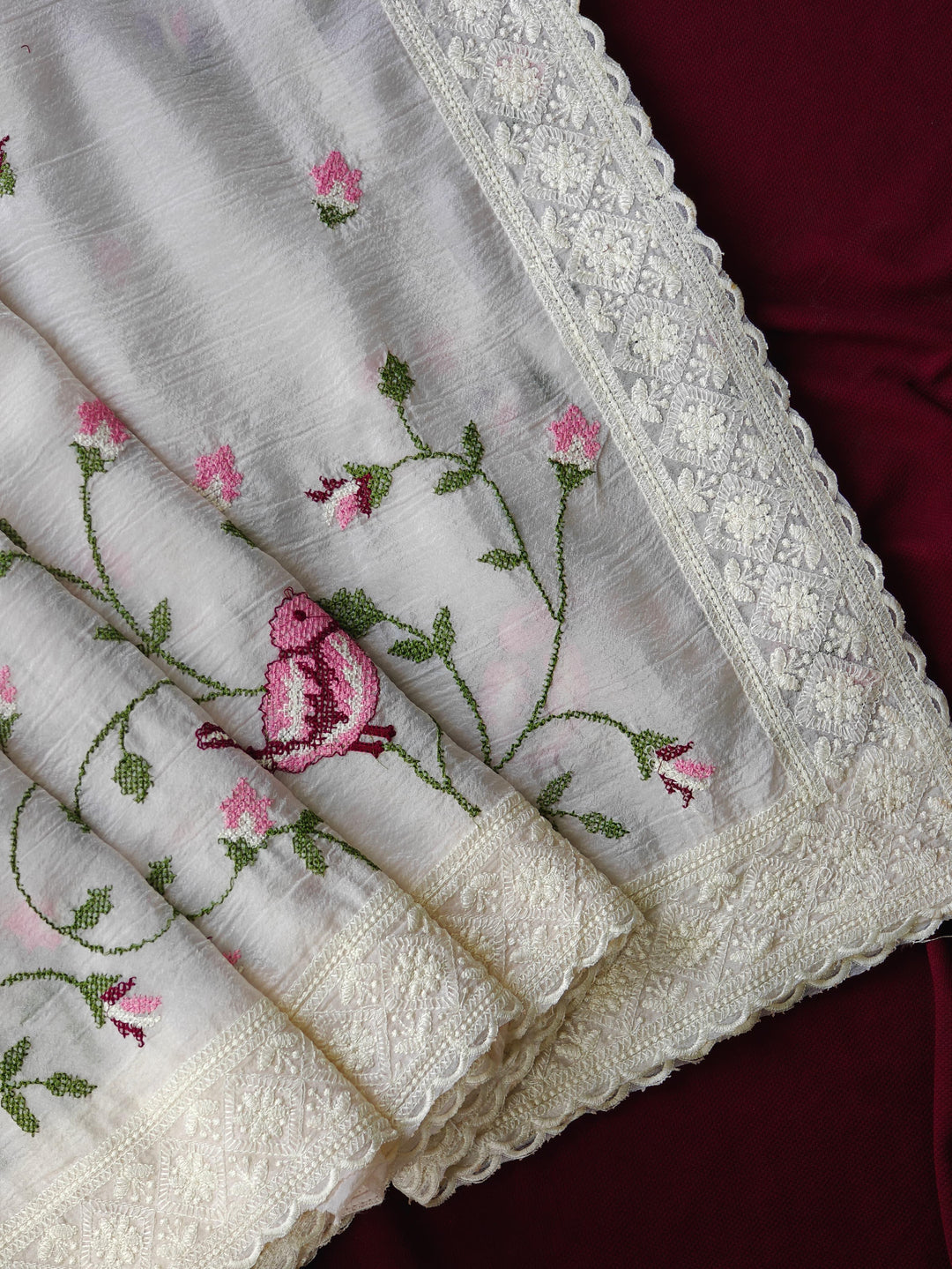 Evening Flower Crush Silk Saree