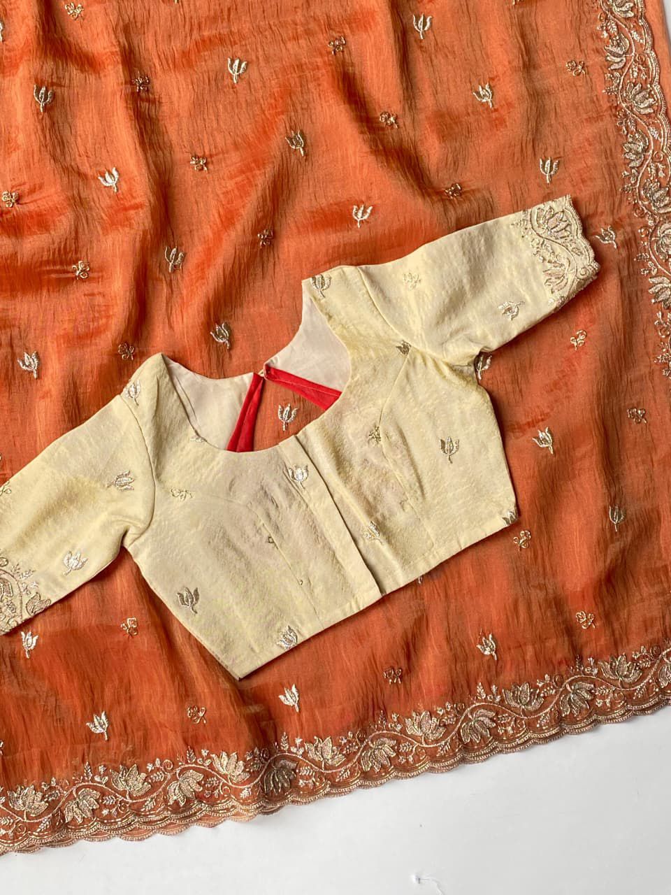 Tune of Autumn Tissue Silk Saree