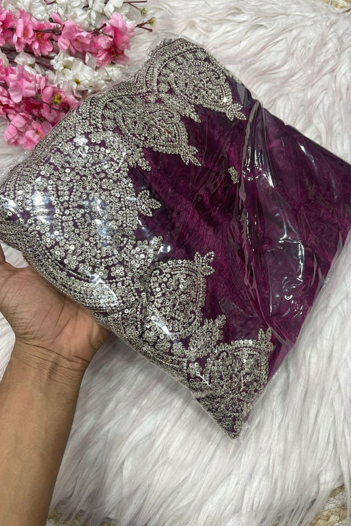 The Black Swan Fancy chiffon Silk Saree