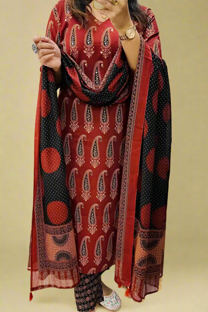 The Meadow Flower Cotton Kurti Set
