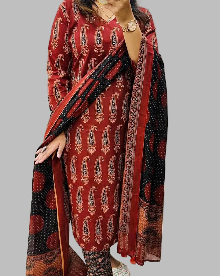 The Meadow Flower Cotton Kurti Set