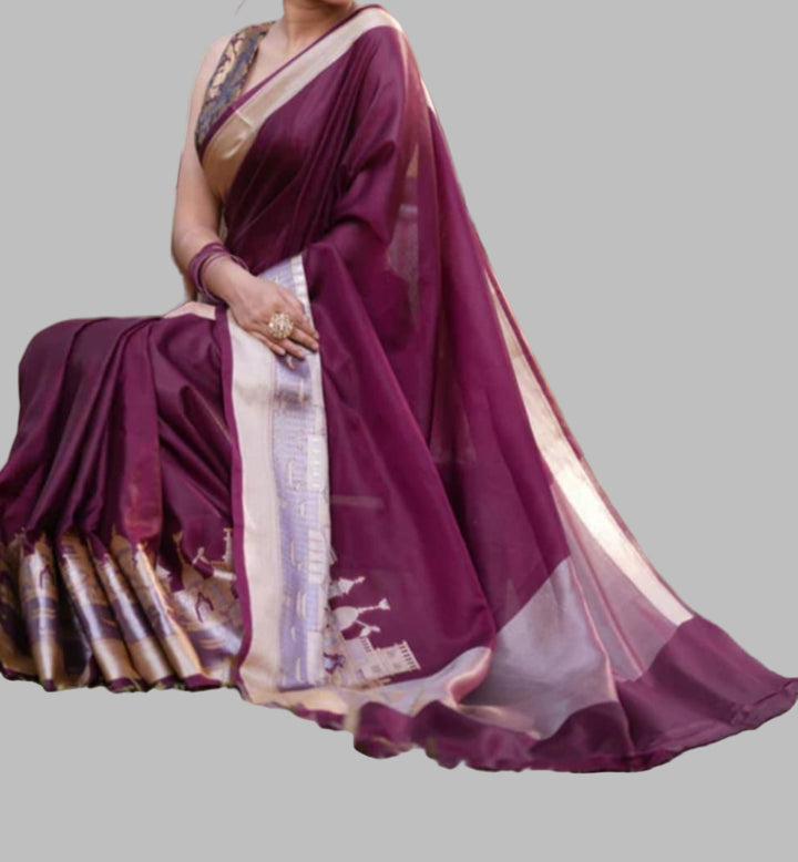 Ganga Ghat Semi Georgette Saree
