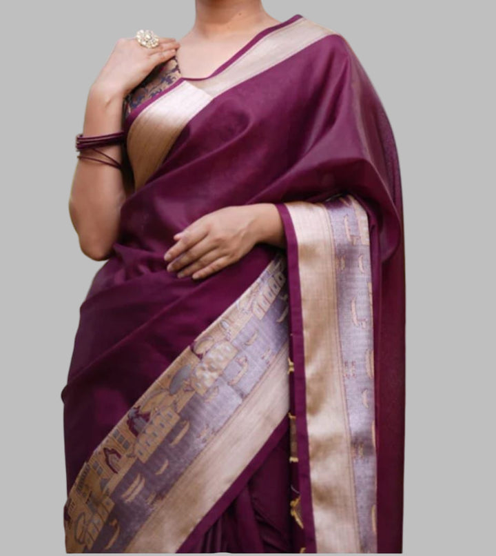Ganga Ghat Semi Georgette Saree
