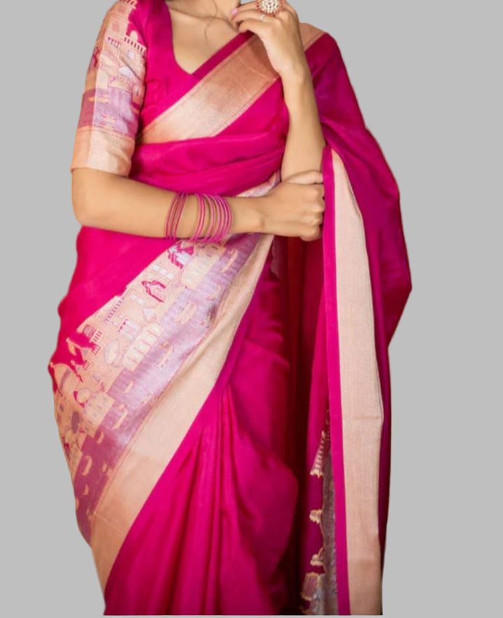 Ganga Ghat Semi Georgette Saree