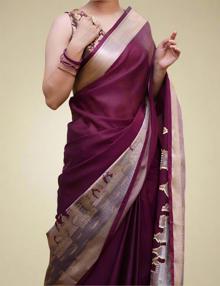 Ganga Ghat Semi Georgette Saree