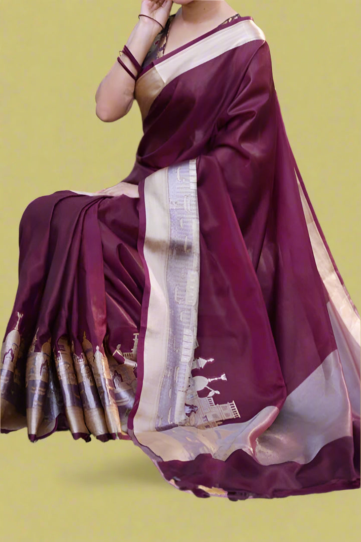 Ganga Ghat Semi Georgette Saree