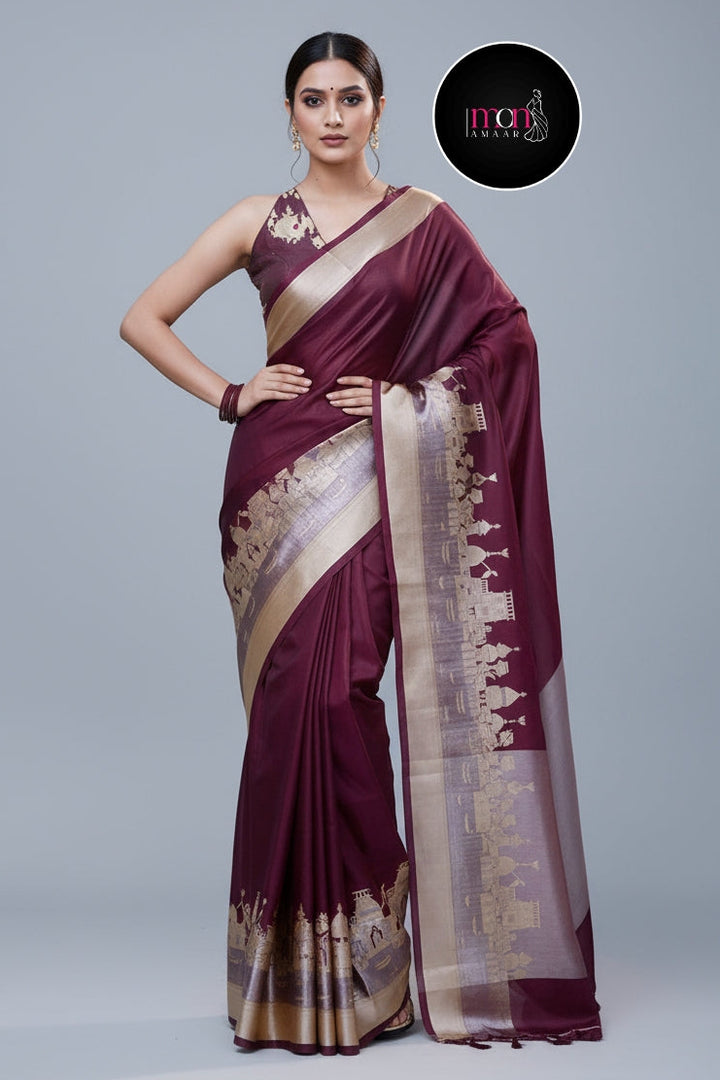 Ganga Ghat Semi Georgette Saree