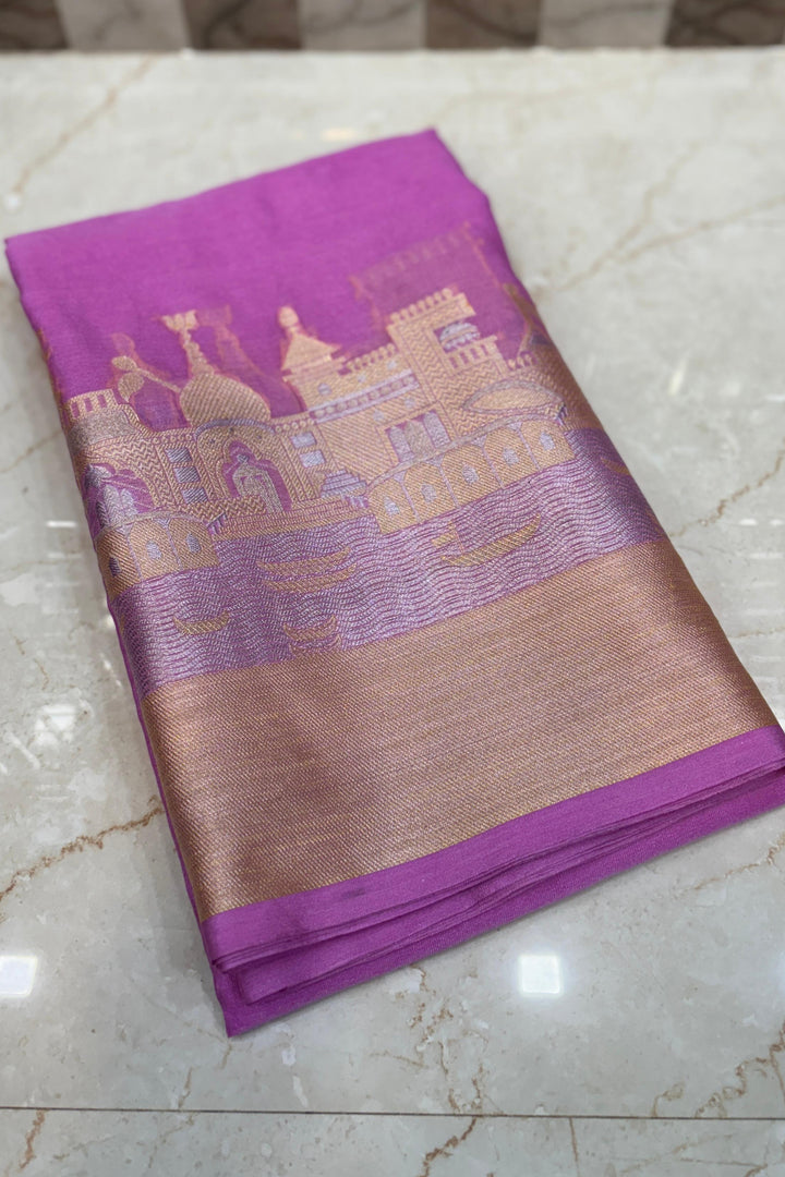 Ganga Ghat Semi Georgette Saree