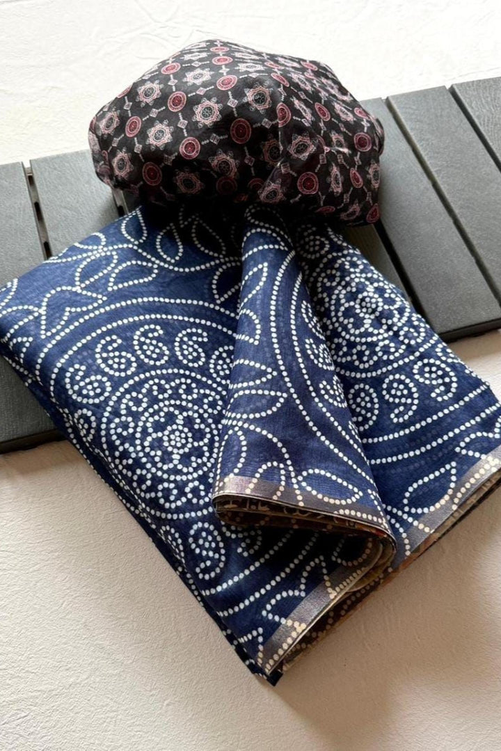 Ocean of Peace Chanderi Silk Saree