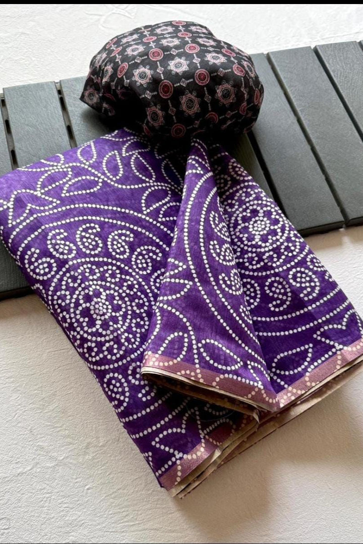 Ocean of Peace Chanderi Silk Saree