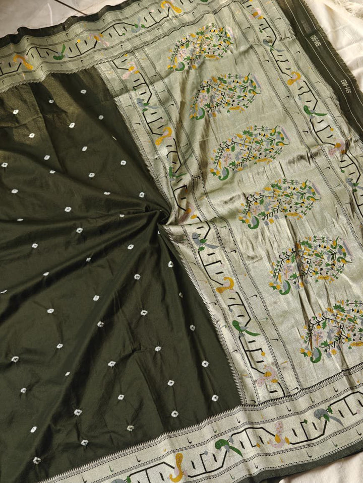 Stream of Blessings Tussar Georgette Saree