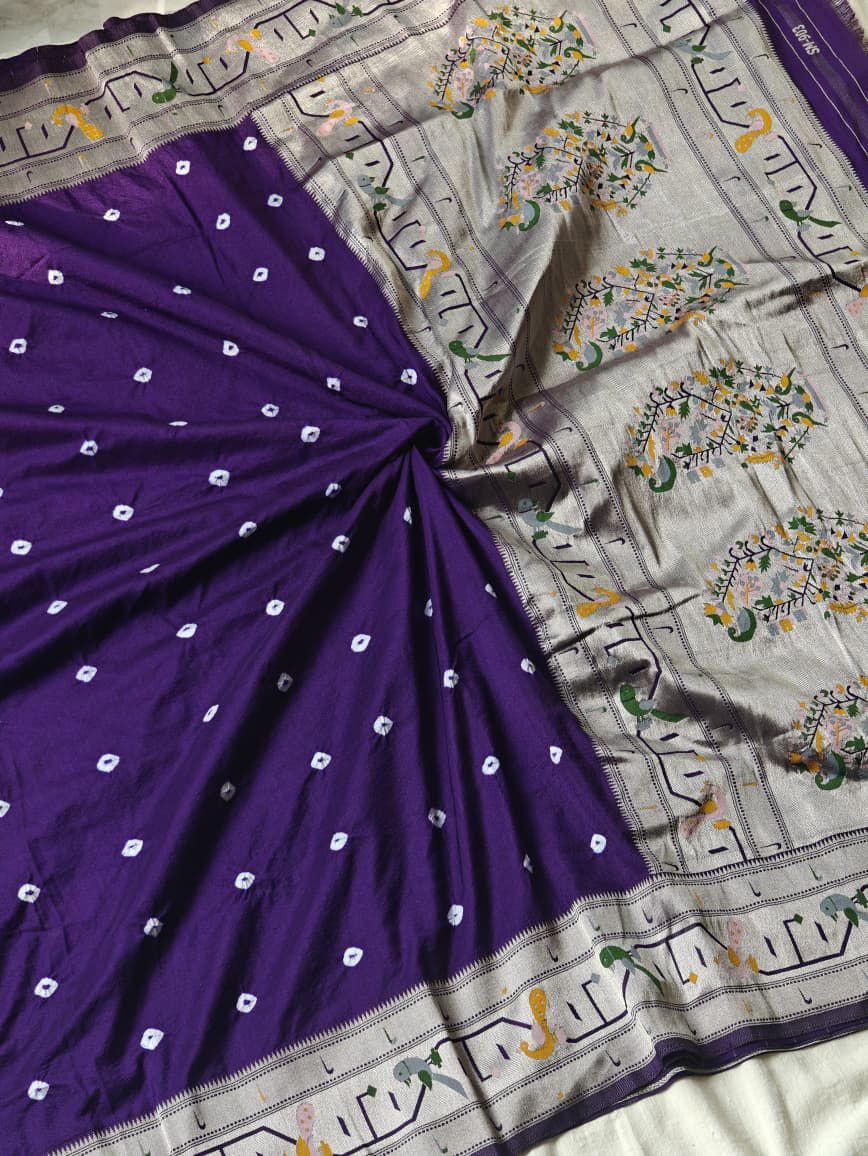 Stream of Blessings Tussar Georgette Saree