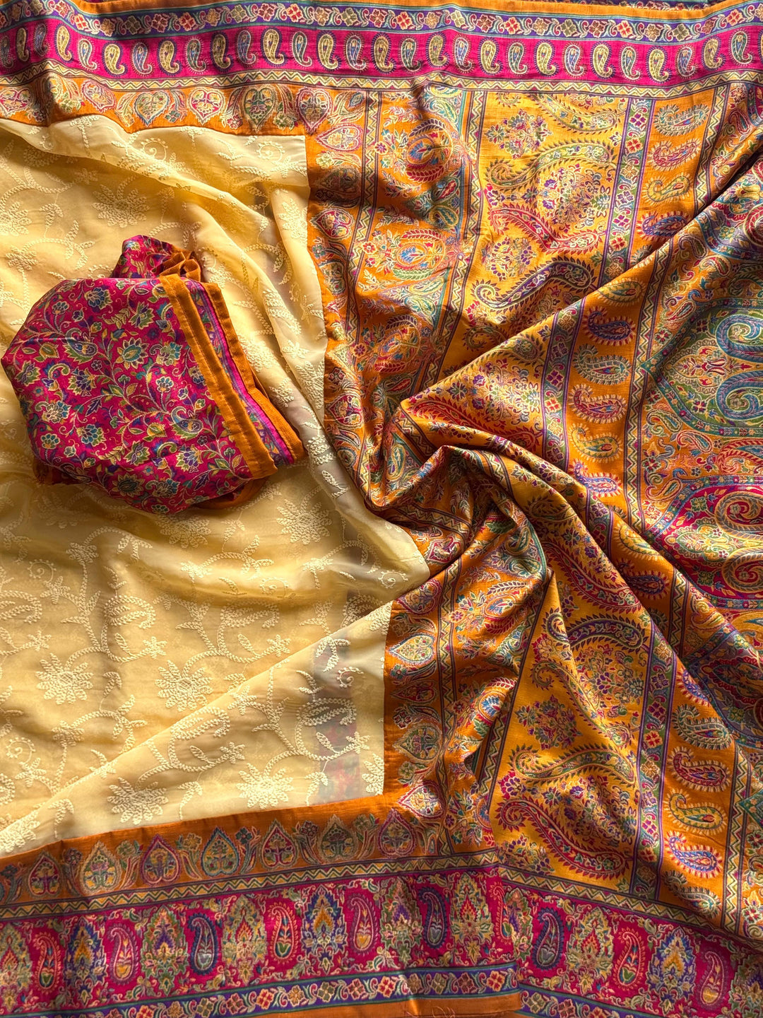 Heavenly Hues Pashmina Georgette Saree