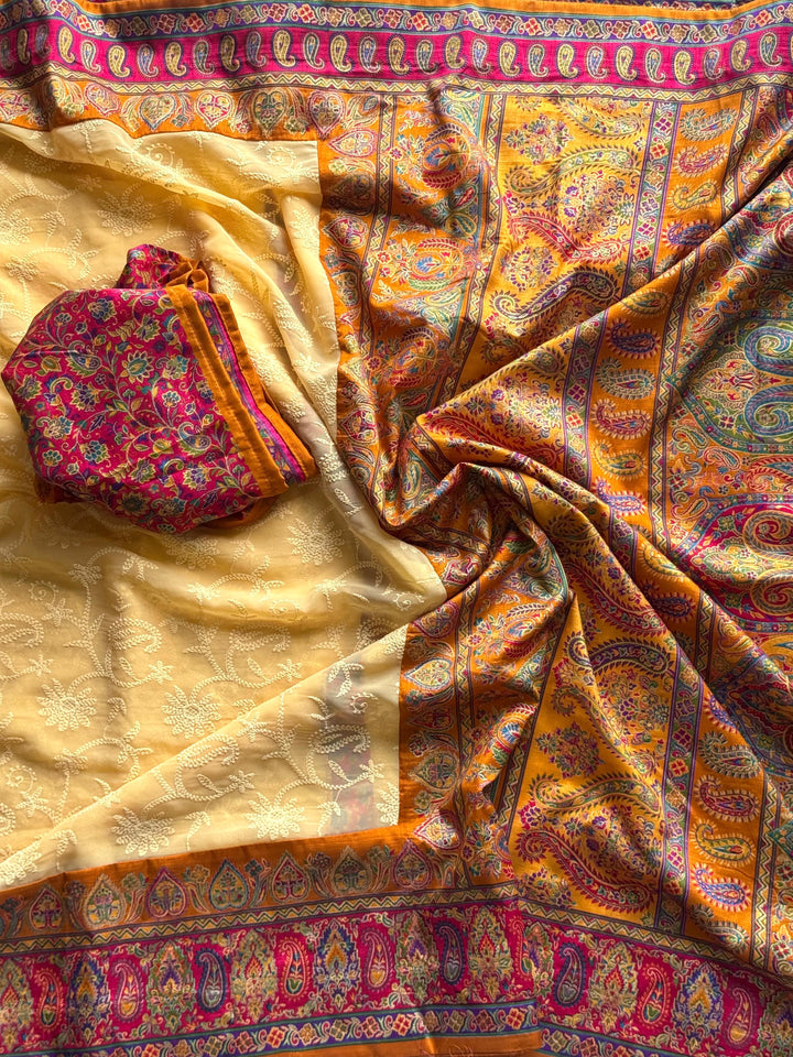 Heavenly Hues Pashmina Georgette Saree