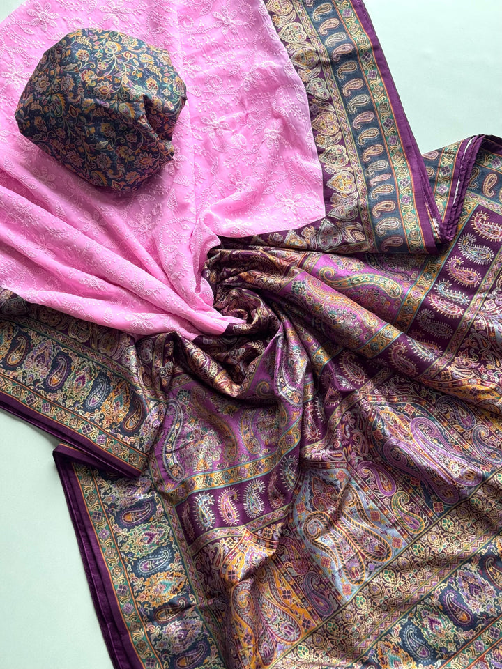 Heavenly Hues Pashmina Georgette Saree