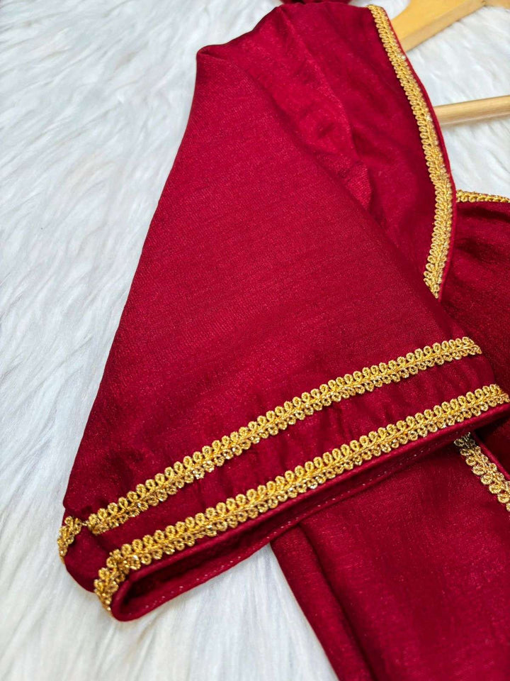 Golden Glow- Vichitra Silk Blouse