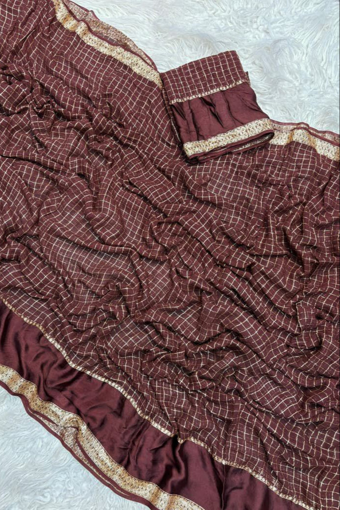 Hello Shine Georgette Silk Saree