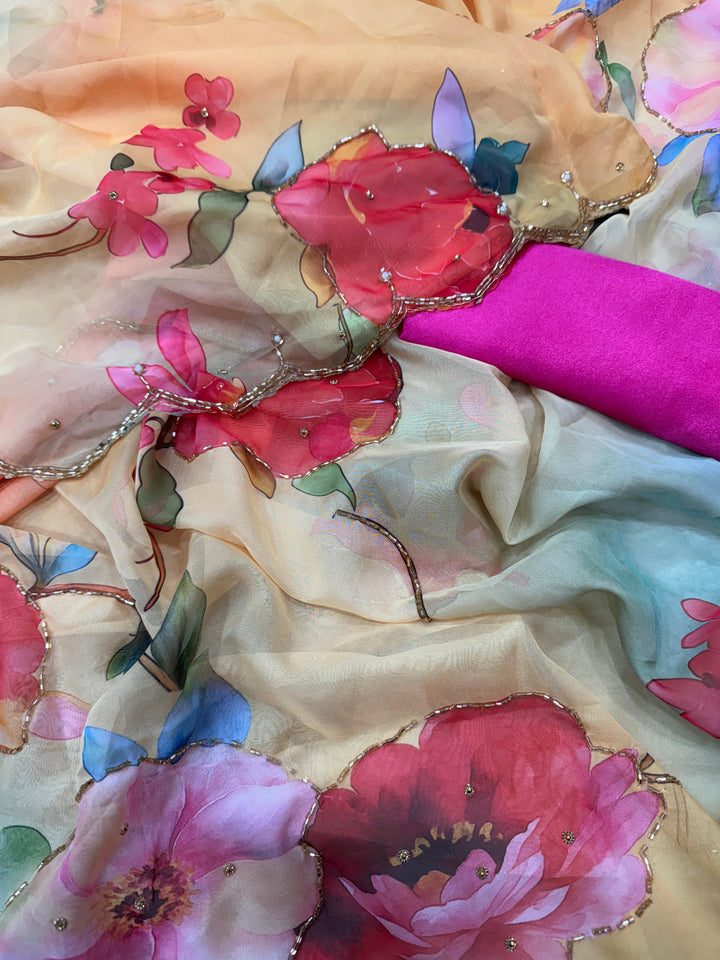 Flower Of The Heart Fancy Silk Saree
