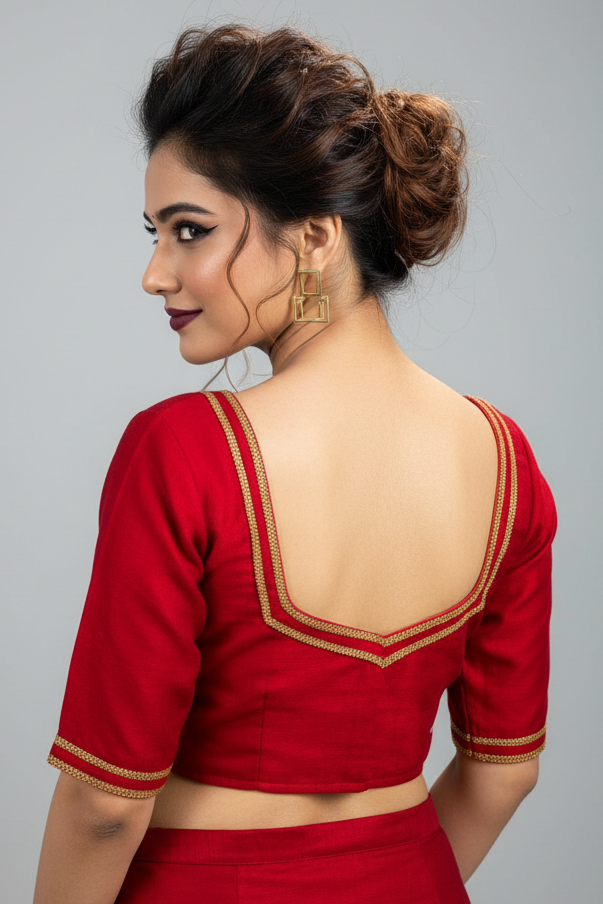 Brilliance Of Vichitra Silk Blouse