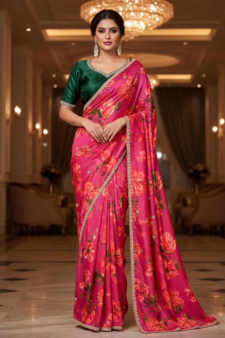 Dazzle Dance Chinnon Silk Saree