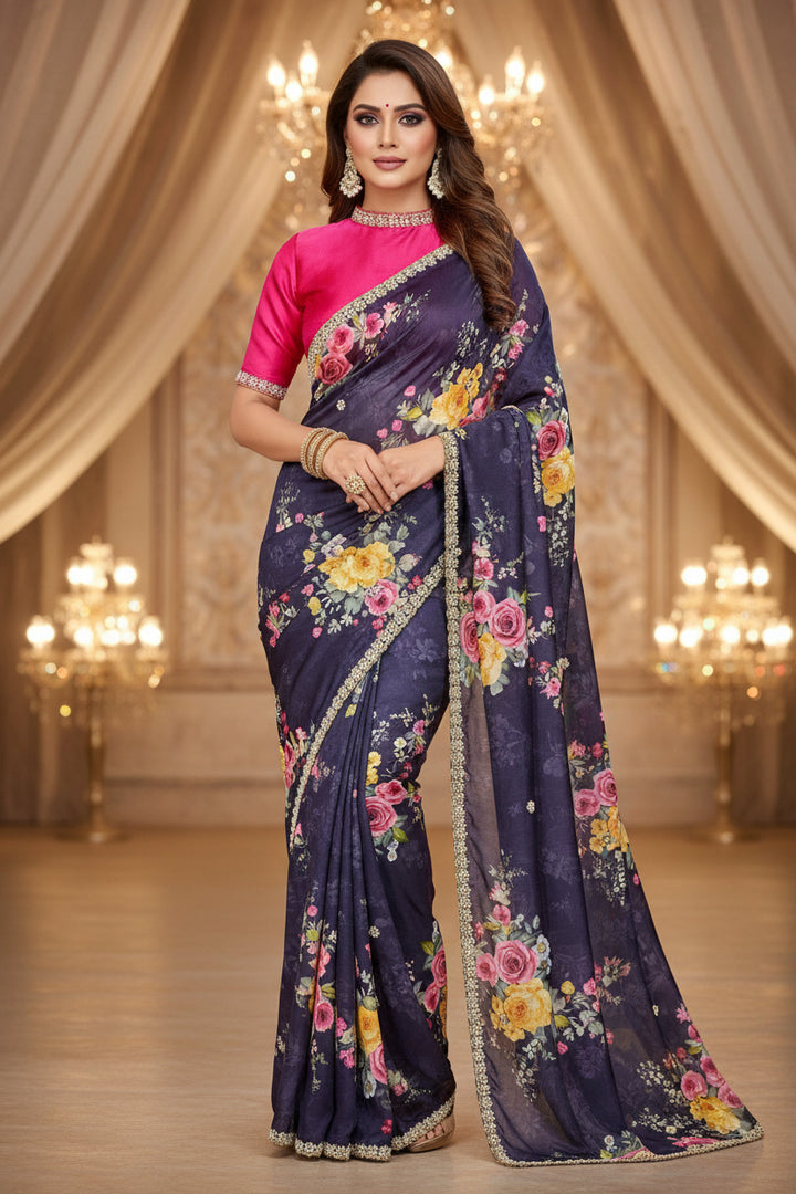 Dazzle Dance Chinnon Silk Saree
