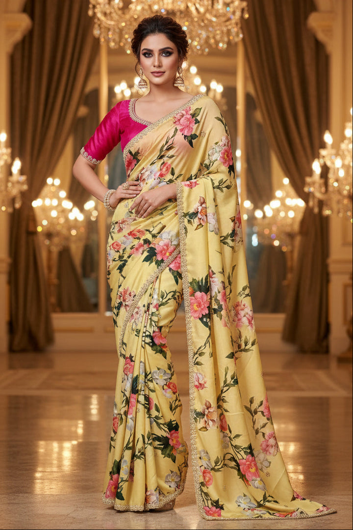 Dazzle Dance Chinnon Silk Saree