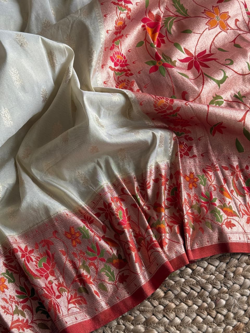 Sunlit Symphony Tissue Paithani Silk Saree