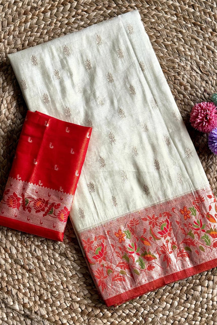 Sunlit Symphony Tissue Paithani Silk Saree
