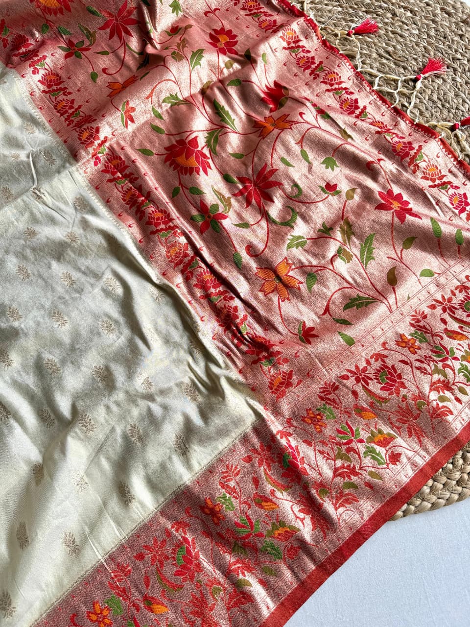 Sunlit Symphony Tissue Paithani Silk Saree