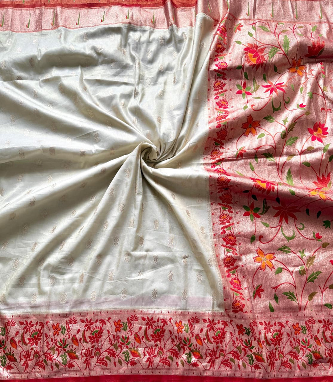 Sunlit Symphony Tissue Paithani Silk Saree