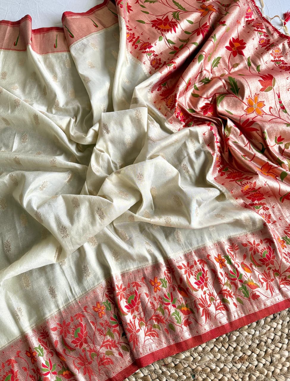 Sunlit Symphony Tissue Paithani Silk Saree