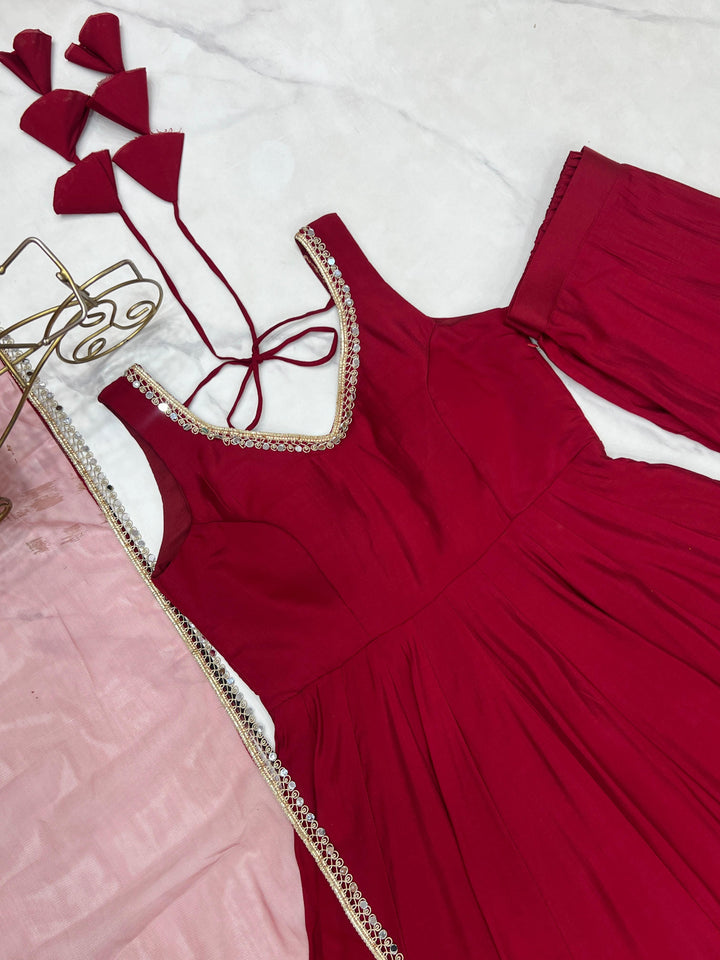 Soul in Shine Chanderi Silk Gown Set