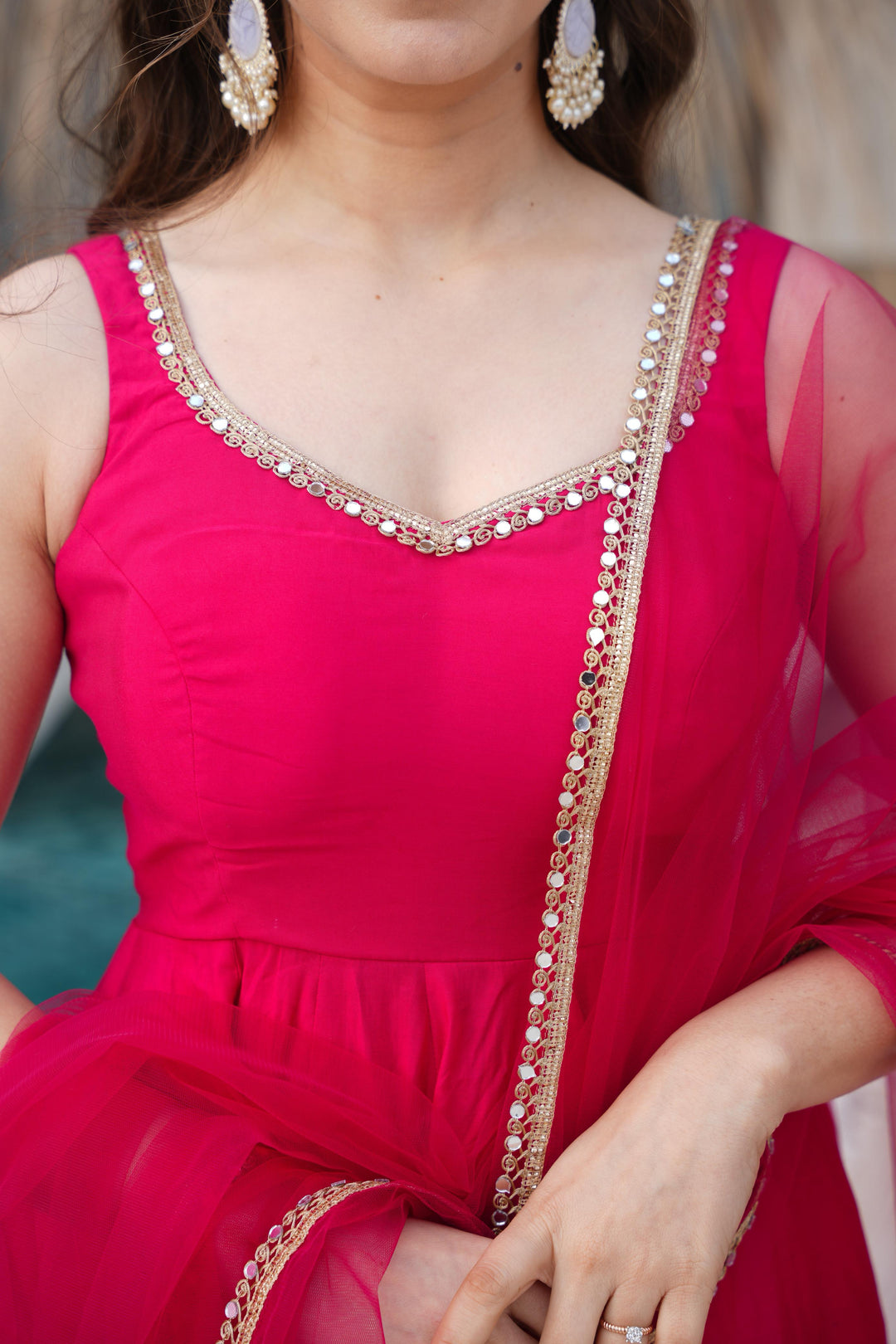 Soul in Shine Chanderi Silk Gown Set