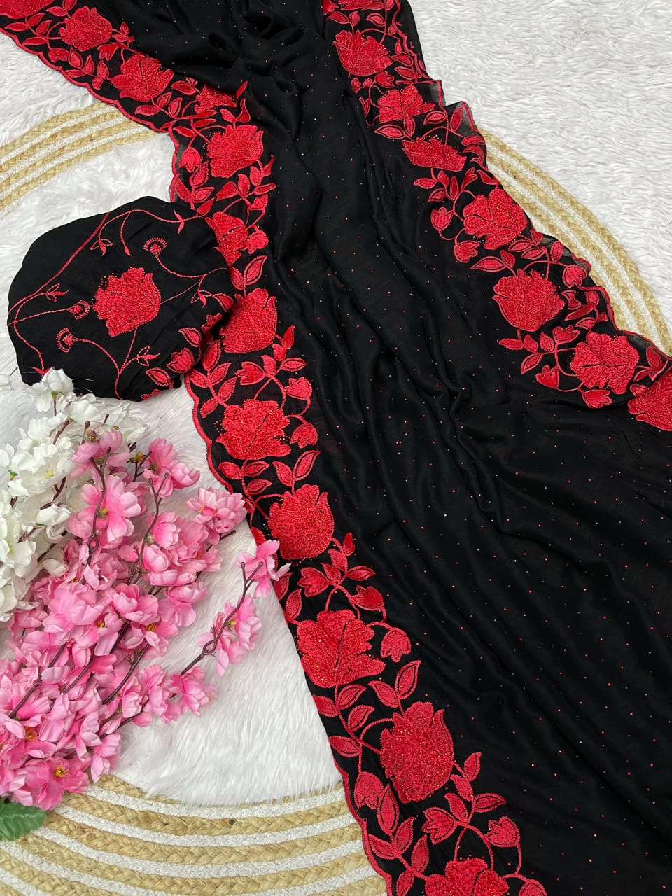 Moments of Love Fancy Vichitra Silk Saree