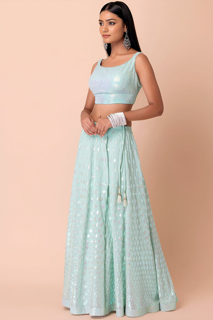 Ishq-e-Iqra Georgette Lehenga