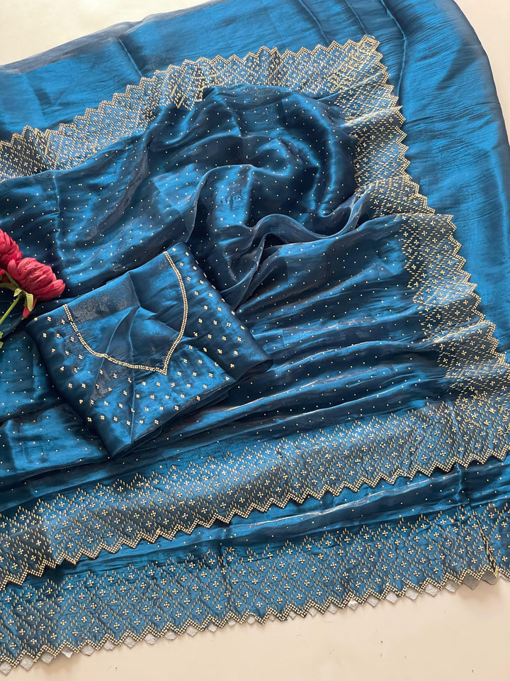 Sweetness Of Blue Jimmy Chu Saree
