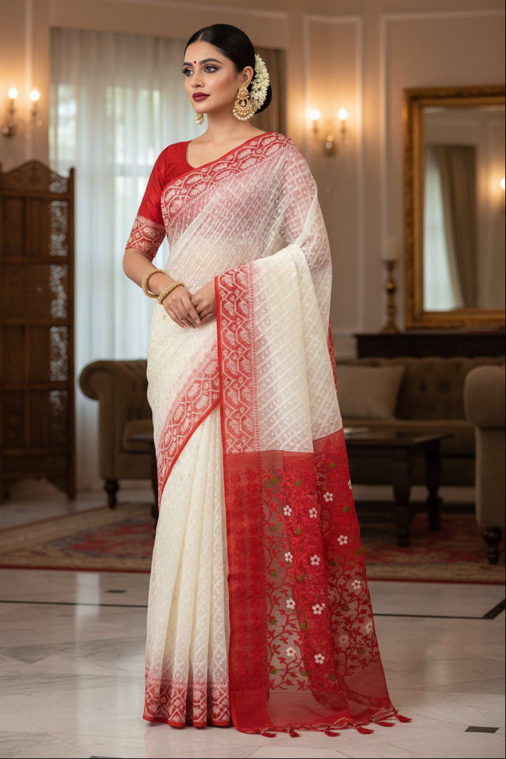 Anjali - Ashtami Special Jamdani Saree