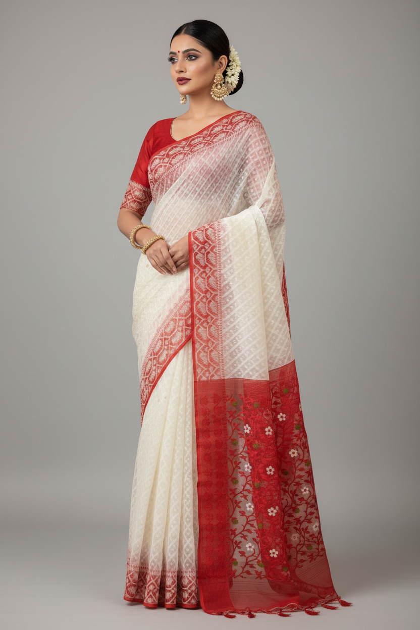 Anjali - Ashtami Special Jamdani Saree