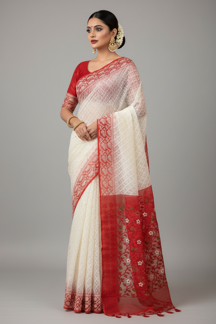 Anjali - Ashtami Special Jamdani Saree