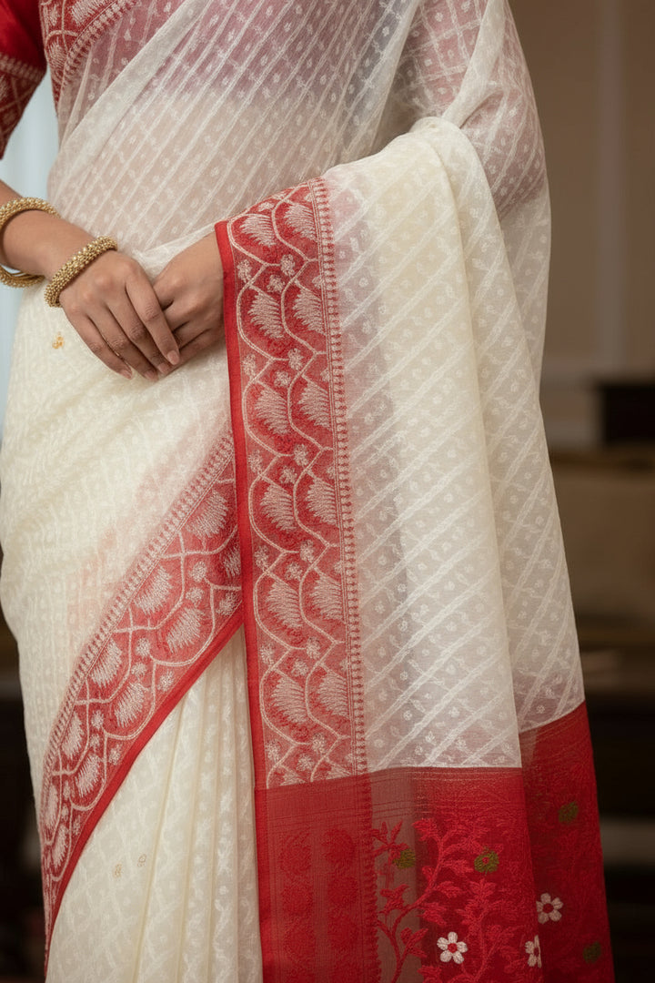 Anjali - Ashtami Special Jamdani Saree